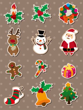 Xmas stickers clipart