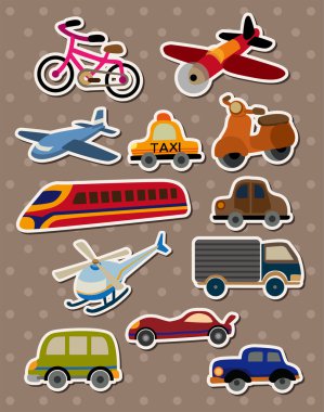 Transport stickers clipart