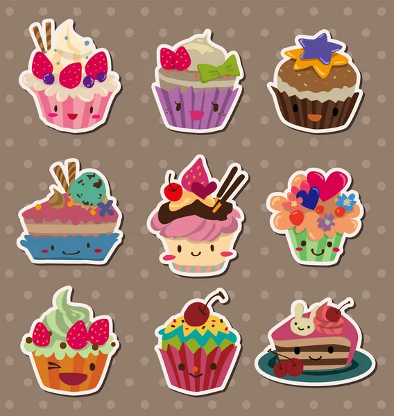 Pegatinas para pasteles — Vector de stock