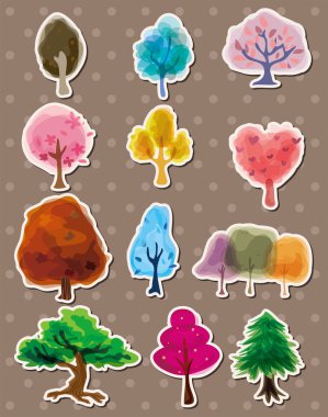 tree stickers clipart