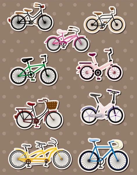 Cartoon fiets stickers — Stockvector