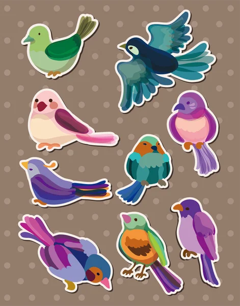 Vogel stickers — Stockvector