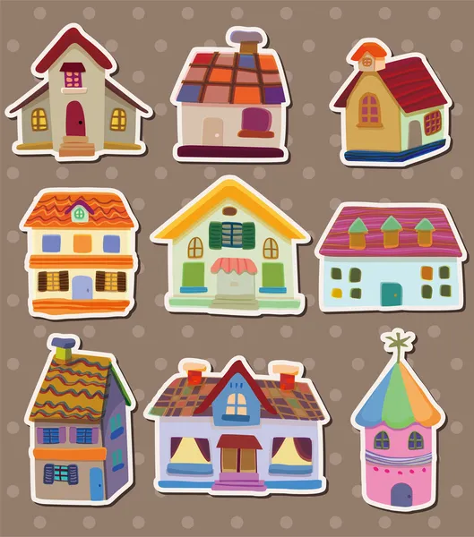 Huis stickers — Stockvector