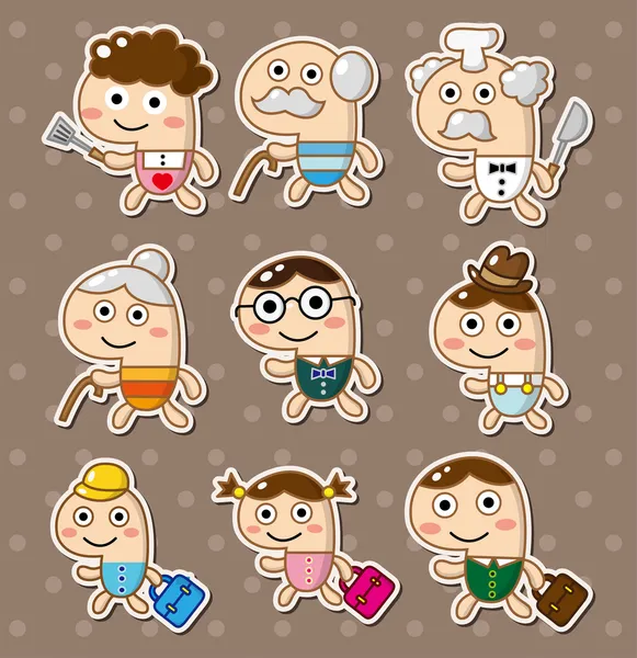 Familie stickers — Stockvector