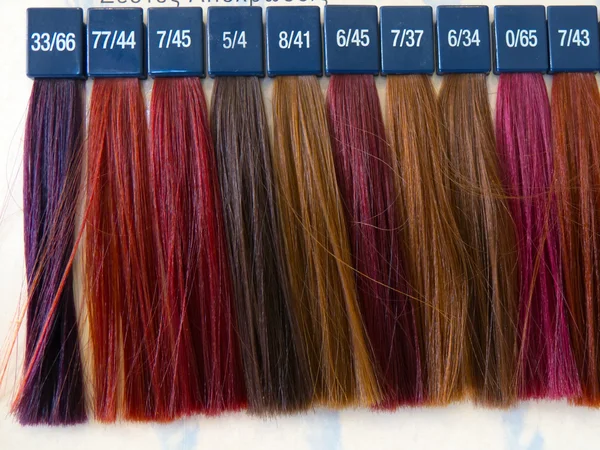 stock image Samples of colors for hair