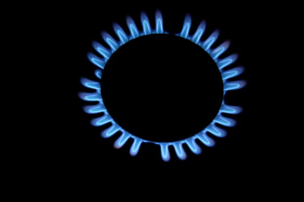 Estufa llama de gas natural Imagen de stock