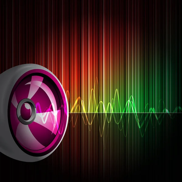 Fondo brillante vector abstracto con altavoz . — Vector de stock