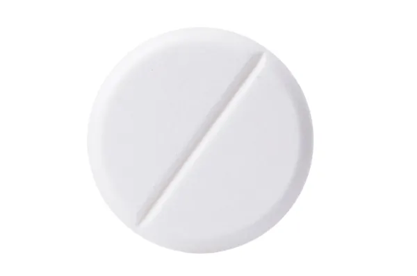 Comprimido branco macro Imagem De Stock