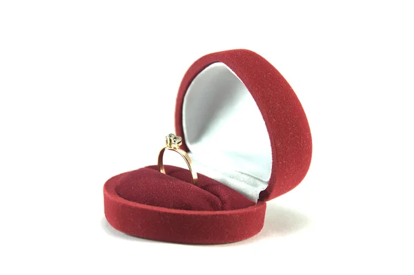 stock image Golden ring in the box