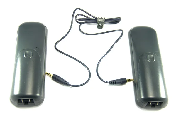 Conexión entre dos radiófonos — Foto de Stock