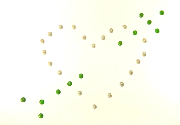 stock image Heart made of imitation jewelry pebbles