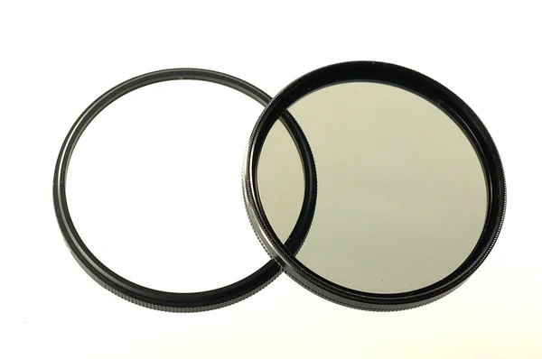 Two big photo-filters for lens — Stock Photo, Image