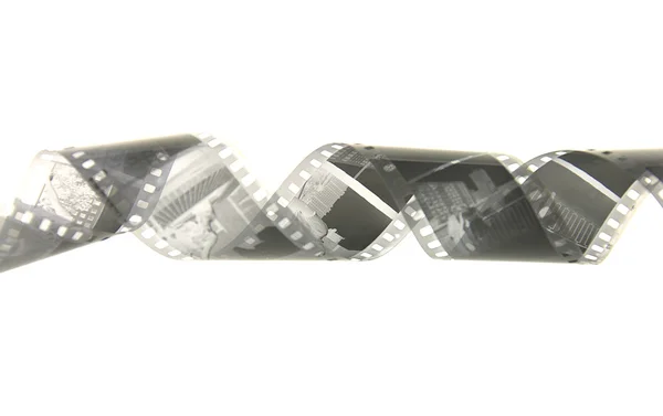 Black and white Film in the spiral — Stock Photo, Image