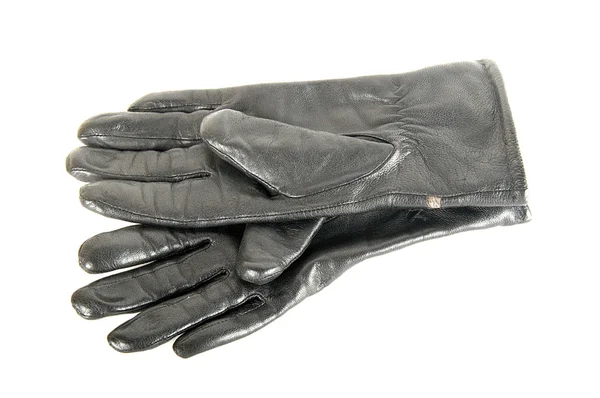 stock image Black leather gloves