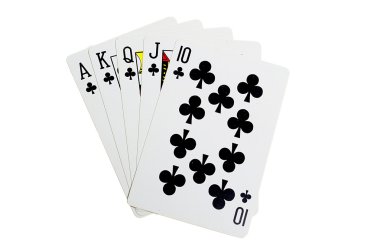 Royal flush cross for poker clipart