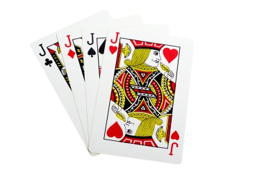 Quads of jack for poker clipart