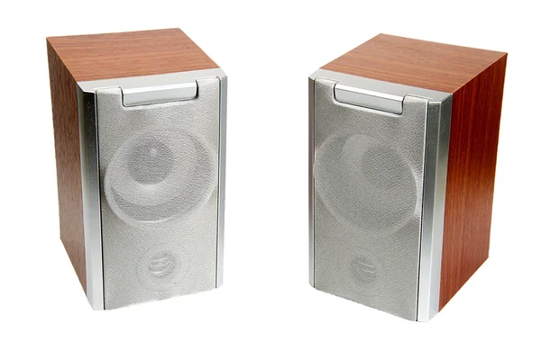 Wooden music loudspeaker — Stock Photo, Image