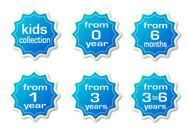 Blue label for children 's products — стоковый вектор