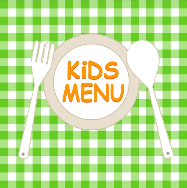 Kids menü kartı tasarım şablonu — Stok Vektör