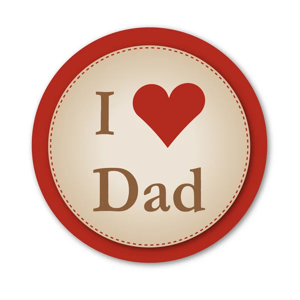Baba seviyorum. Kırmızı. — Stok Vektör