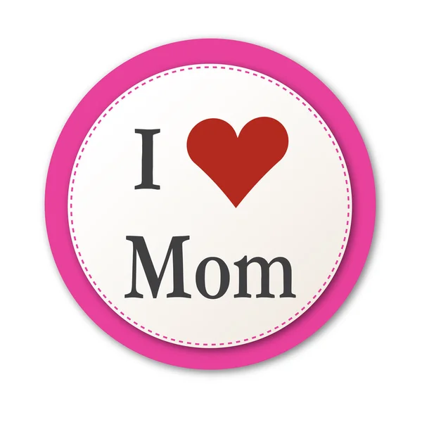 I love Mom. Pink — Stock Vector