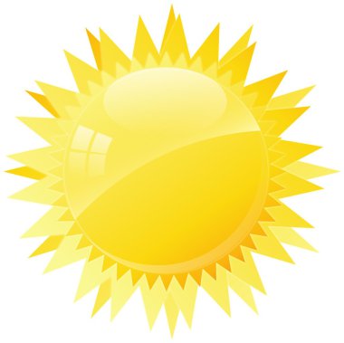 The bright sun clipart