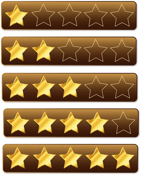 Rating System Review Stars — Stock Vector