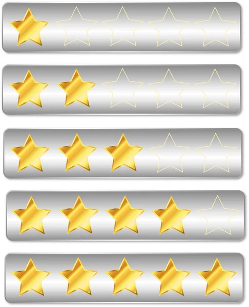 Rating System Review Stars — Stock Vector