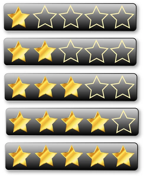 Rating System Review Stars — Stock Vector