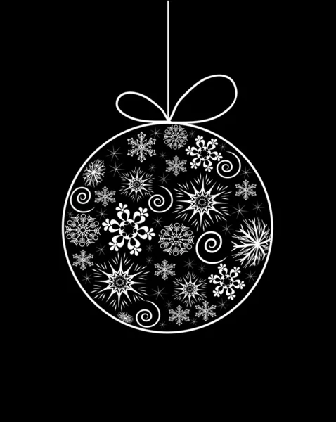 Silver Merry cartolina di Natale — Vettoriale Stock