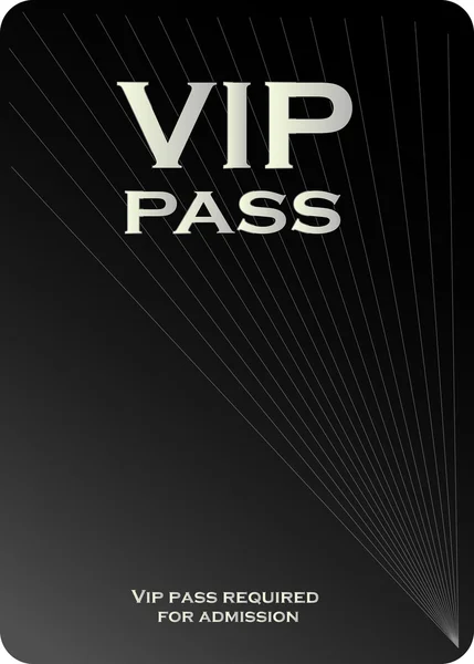 VIP pass card — Stock Vector