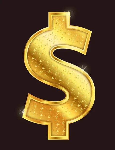 Золотой доллар — стоковый вектор