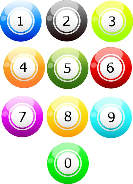 NUMBER-ball — Stock Vector