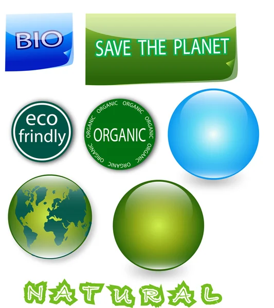 Vektorové ikony: eco & bio — Stockový vektor