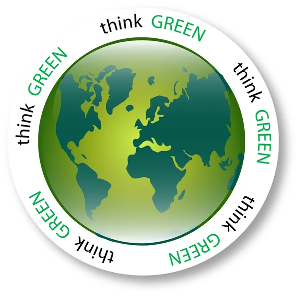 Pensa verde. — Vetor de Stock