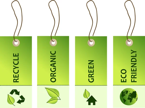 Green Labels — Stock Vector