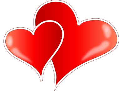 Two hearts clipart