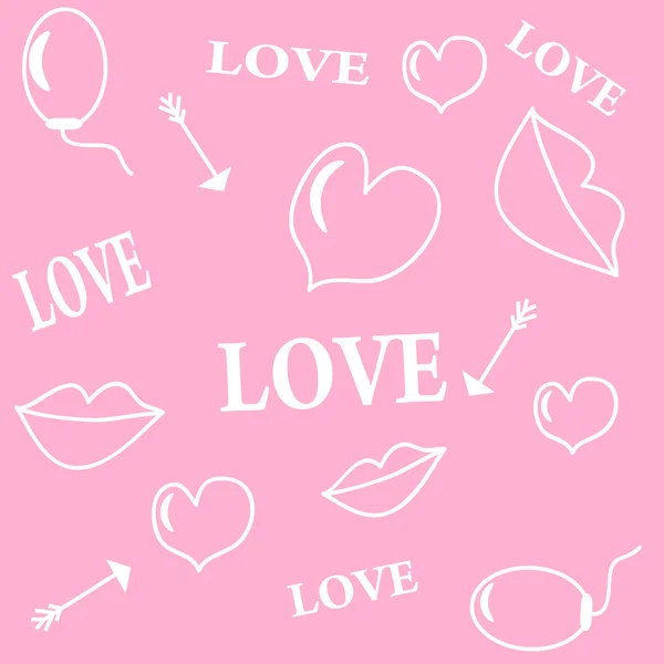 Love.Pink — Stockový vektor