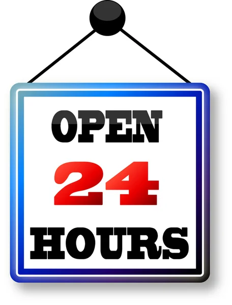 Open 24 hours — Stock Vector