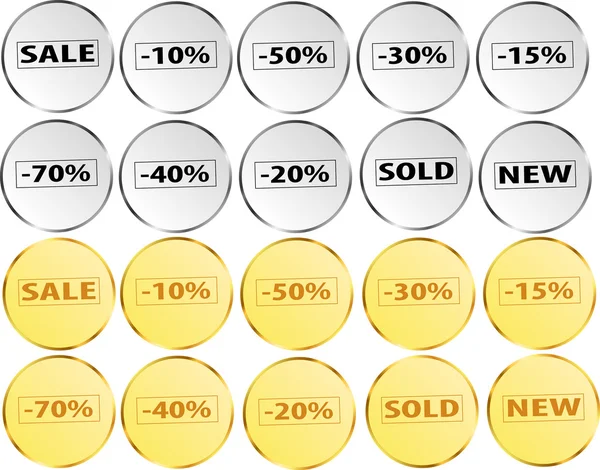 Button sale — Stock Vector