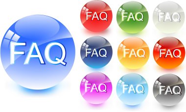 Frequently asked question FAQ icon clipart