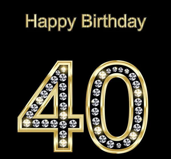 Joyeux anniversaire 40 — Image vectorielle