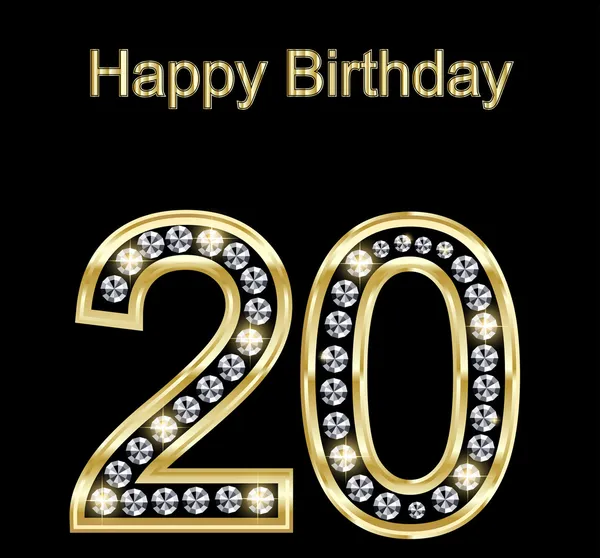 Χαρούμενα γενέθλια 20 — Διανυσματικό Αρχείο
