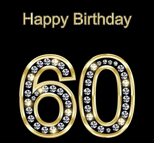 Feliz Cumpleaños 60 — Vector de stock