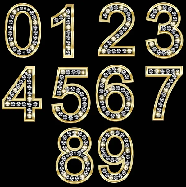 Gold number — Stock Vector