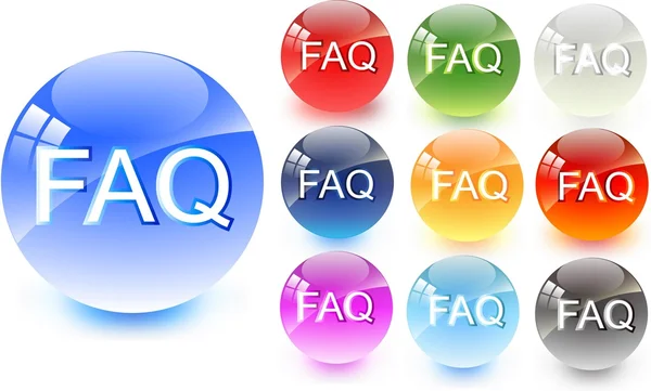 Ikon pertanyaan FAQ yang sering ditanyakan - Stok Vektor