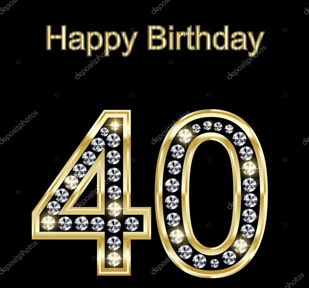 Happy Birthday 40 — Stock Vector © Kristina2211 #8705483