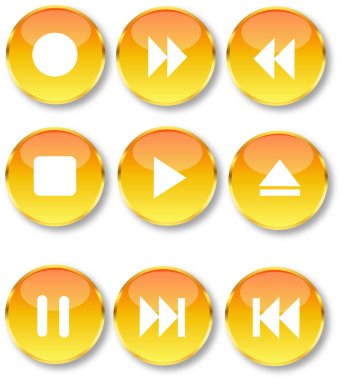 Glossy buttons clipart