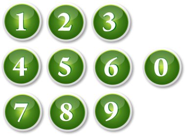 Numbers Buttons clipart