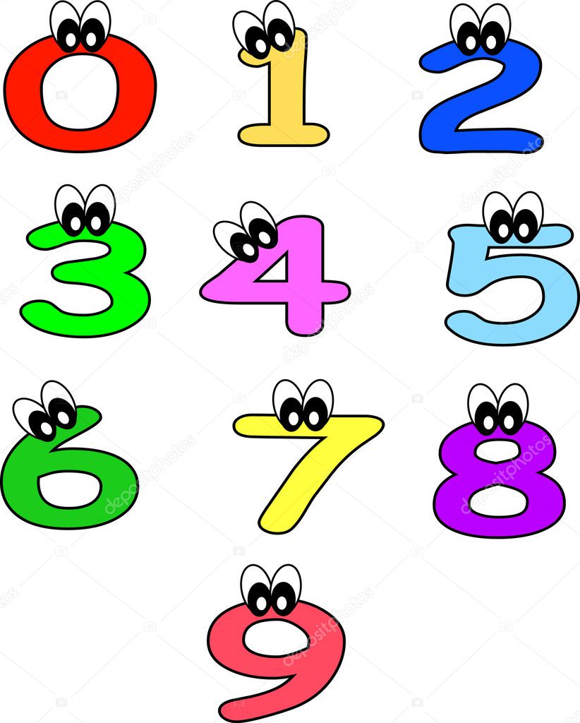 Cartoon numbers — Stock Vector © Kristina2211 #8710761